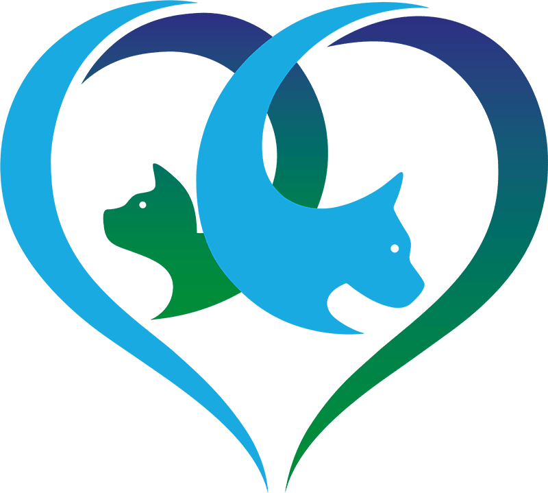 heart shape elite animal hospital logo